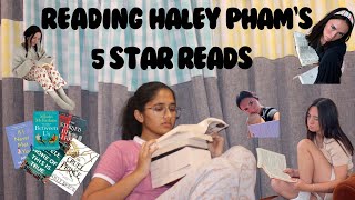 Reading Haley Pham’s 5 star reads 📚🧍🏻‍♀️ [upl. by Viradis876]