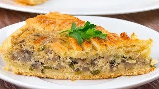 O combinație de succes din ingrediente simple – tartă cremoasă cu ciuperci  SavurosTV [upl. by Yniattirb]