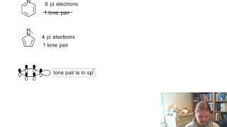 Pyridine and pyrrole  localized and delocalized lone pairs [upl. by Aidiruy]