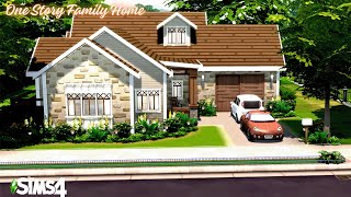 One Story Family Home  NO CC  Sims 4 Speedbuild [upl. by Cymbre441]