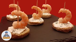 Toasts aux Crevettes  Recette Apéro Froide et Simple [upl. by Sehguh943]