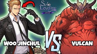 Solo Leveling Arise Woo Jinchul vs Workshop quotVulcanquot Normal [upl. by Acinat61]