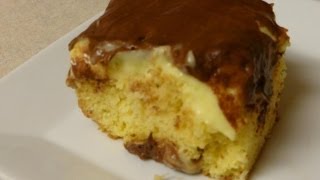 Boston Cream Poke Cake [upl. by Dnomaid620]