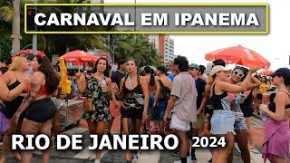 🇧🇷 Carnaval do Rio de Janeiro 2024  Bloco na Praia de Ipanema [upl. by Ysirhc494]