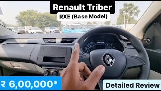 New 2024 Renault Triber Base Model RXE MT Petrol Review [upl. by Ynnep]