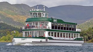 Windermere Lake Cruises Steamer in Profile  MV Swift  Lake District [upl. by Reidar263]