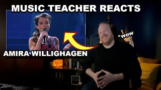 Music Teacher Reacts AMIRA WILLIGHAGEN  Amazing Grace [upl. by Haldis]