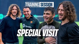 PUYOL RETURNS HOME  FC Barcelona training 🔵🔴 [upl. by Harias]