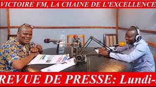 REVUE DE PRESSE SUR RADIO VICTOIRE FM DU 11062024 Anani VIDJRAKU et Joachim AGBETIM [upl. by Epilef260]