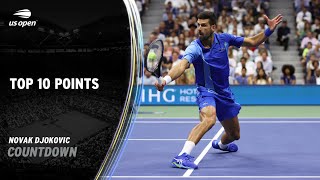 Novak Djokovic  Top 10 Points  2023 US Open [upl. by Val]