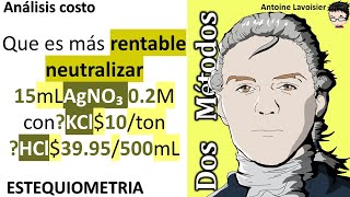 𝐑𝐞𝐧𝐭𝐚𝐛𝐢𝐥𝐢𝐝𝐚𝐝 Que es 𝐫𝐞𝐧𝐭𝐚𝐛𝐥𝐞 neutralizar 15 mL AgNO₃ 02 M KCl 10ton o HCl 015 M 3995500mL [upl. by Jonette]