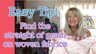 How to Find the Straight of Grain in Fabric sewingtips [upl. by Nnaylloh]