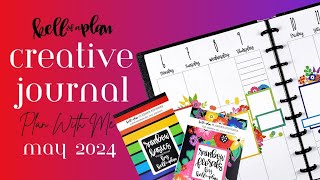 Creative Journal PLAN WITH ME Kell of A Plan Rainbow Florals amp Rainbow Basics Vol 3 Flip Through [upl. by Naujad]