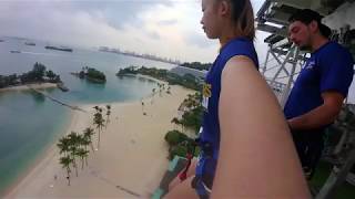 Cool Bungy Jump in Sentosa [upl. by Selhorst]