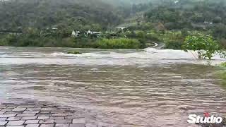 Ponte que liga Cotiporã a Bento Gonçalves sobre o Rio das Antas fica submersa [upl. by Ailak]