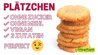 Vegane Plätzchen ohne Zucker und Mehl aus nur 3 Zutaten [upl. by Omocaig]