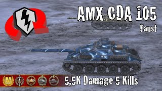 AMX Canon dassaut 105  55K Damage 5 Kills  WoT Blitz Replays [upl. by Anoiek]