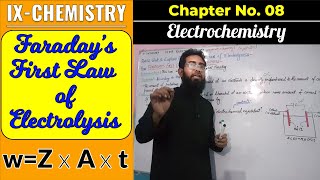 Faradays First Law of Electrolysis  Numerical  CH8  Electrochemistry  IX  Chemistry [upl. by Eloci]