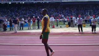 Usain Bolt runs relay for Jamaica at 116th Penn Relays 42410 [upl. by Aihtnamas]