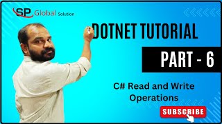 DOTNET Tutorial Part  6  C Read and Write Operations  C Sharp in net  Learn Net Now [upl. by Cadell920]