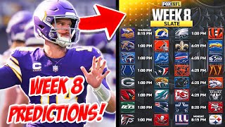 NFL Week 8 Predictions And Picks 2024 ALMOST WENT PERFECT 😱 [upl. by Krasnoff]