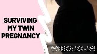 HOW I SURVIVED WEEKS 20  24 TWIN PREGNANCY  LIFE CHAT  3UNDR3 [upl. by Blessington]