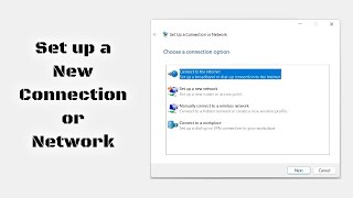 How to set up a new connection or network [upl. by Akimyt]