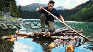 Bushcraft Survival Raft Part 2  Day 28 of 30 Day Survival Challenge Canadian Rockies [upl. by Undry265]