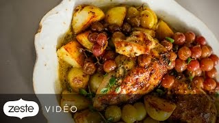 Recette de poulet rôti au miel et raisins  Zeste [upl. by Fatma665]