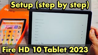 Amazon Fire HD 10 tablet 2023 How to Setup step by step [upl. by Post496]