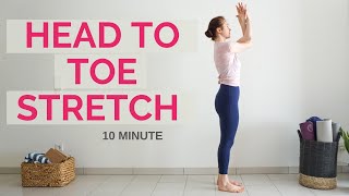 10 min STANDING FULL BODY STRETCH  Standing Yoga Without Mat [upl. by Graehl]