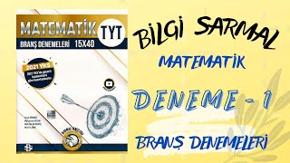 Bilgi Sarmal Matematik TYT Branş Denemeleri 2021  Deneme 1 [upl. by Nonnah686]