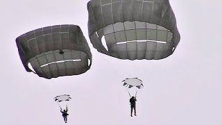 T11 Advanced Tactical Parachute System  Paratroopers Jump [upl. by Dragelin]