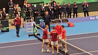 Doubles Tennis  Davis Cup  Norge VS Latvia  Viktor Durasovic  Casper Ruud  Gjøvik Fjellhall 8K [upl. by Leirda]