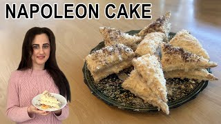 Easy and Delicious Napoleon Cake Mille Feuille Recipe [upl. by Loggins]