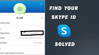 ✅ How to find Skype ID [upl. by Rebane]