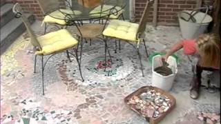 How to Make a Recycled Tile Mosaic Patio [upl. by Eloken]