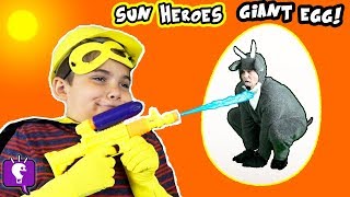 GIANT GOAT ADVENTURE with HobbyHeroes Surprise Toys Egg by HobbyKidsTV [upl. by Barnes60]