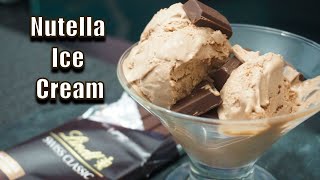 Nutella Ice Cream Using KitchenAid Ice Cream Maker  Easy Cooking Skill [upl. by Siramay]