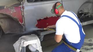 dustless blasting Automotive paint removal system by advanced blast tech cyprus [upl. by Akemed]