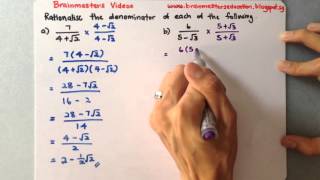 Surds  Rationalisation of Denominator [upl. by Piggy]