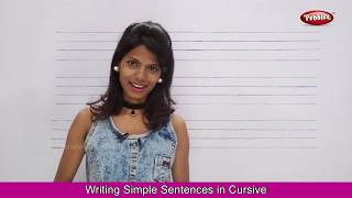 Writing Simple English Sentences  Basic Sentences For Children  Cursive Writing Practice [upl. by Lichter915]