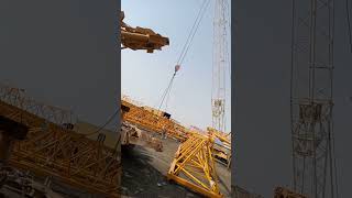 another luffing crane in yard from cn New crane [upl. by Abdulla52]