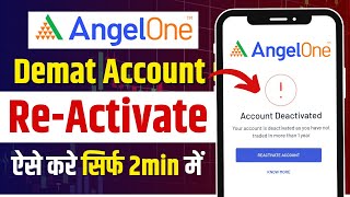 Angel One Account Reactivate  Angel One Demat Account Reactivate Kaise Kare  angelone [upl. by Memory486]