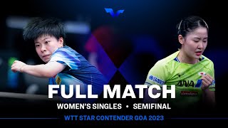 FULL MATCH  WANG Yidi vs Miwa HARIMOTO  WS SF  WTTGoa 2023 [upl. by Teryl]