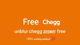 How To Unblur Chegg Answers  new method   100 WORKING METHOD [upl. by Macintyre]