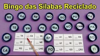 BINGO DAS SÍLABAS RECICLADO [upl. by Leoy]