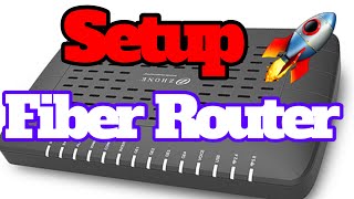 How to Setup DZS ZNID 2424A1 Fiber modem in 1 Minute [upl. by Icart146]