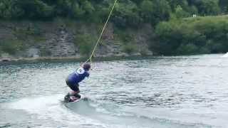 How to take a Corner wakeboarding at Ballyhass Wakepark [upl. by Sonafets]