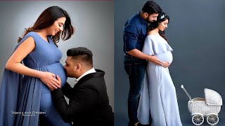 Cute Maternity Photoshoot Ideas 😍💖  latest trendy maternity photoshoot couple poses [upl. by Blasien]